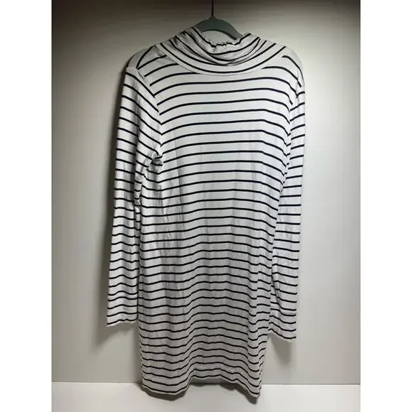 Lily Pulitzer Hillary Popover Bright White Navy Blue Dress UPF 50+ Stretch Sz L - Picture 8 of 8